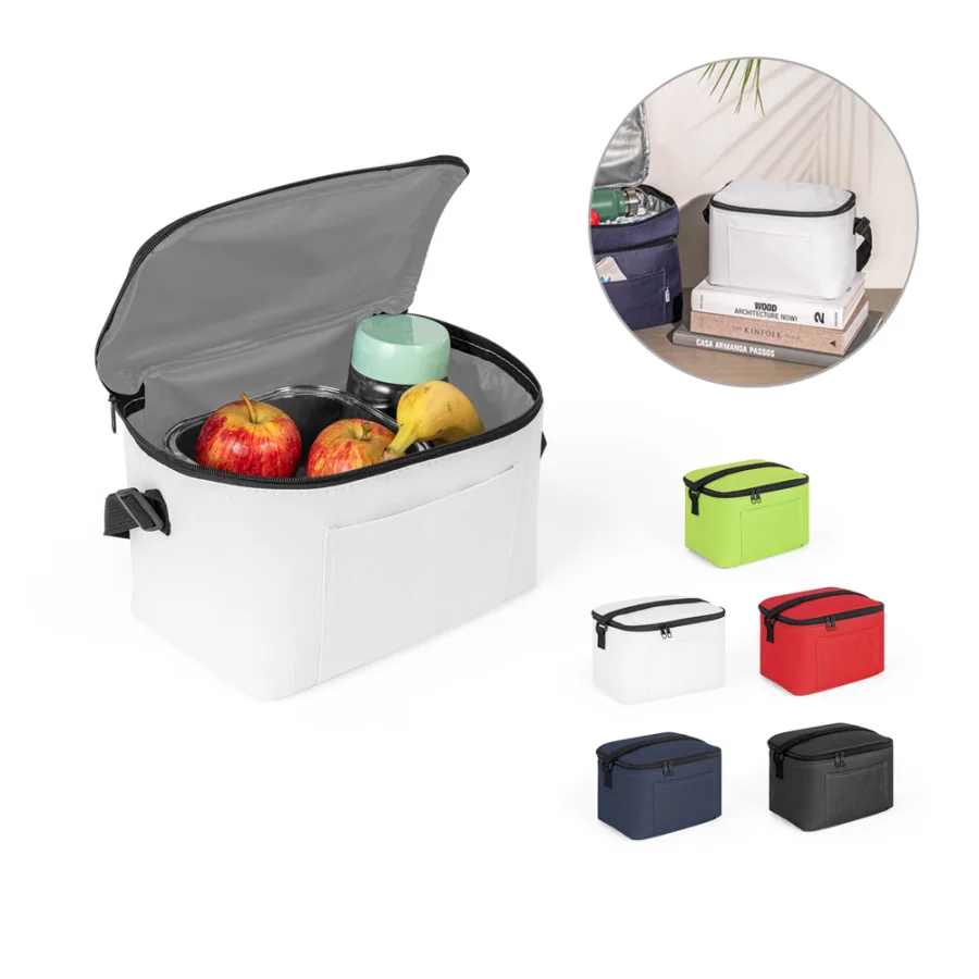 Cancun – Sac thermique en polyester recyclé 600D avec sangle réglable 7 L
