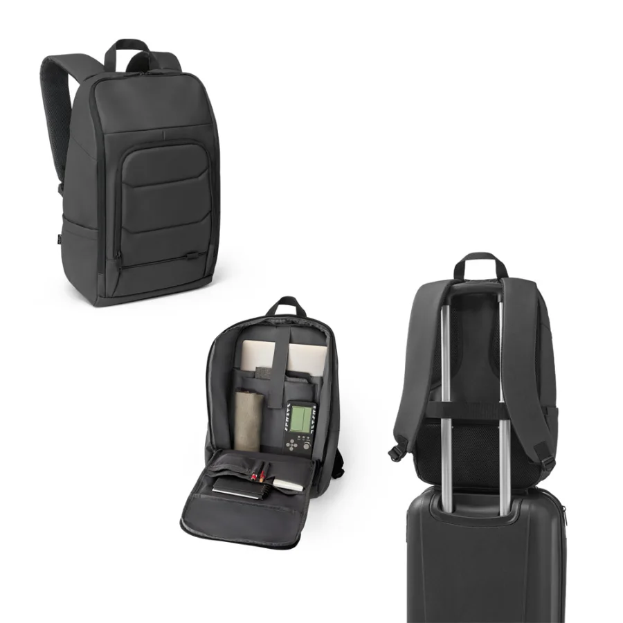 Toulon – Sac à dos pour ordinateur portable en polyester recyclé 600D haute densité 16"