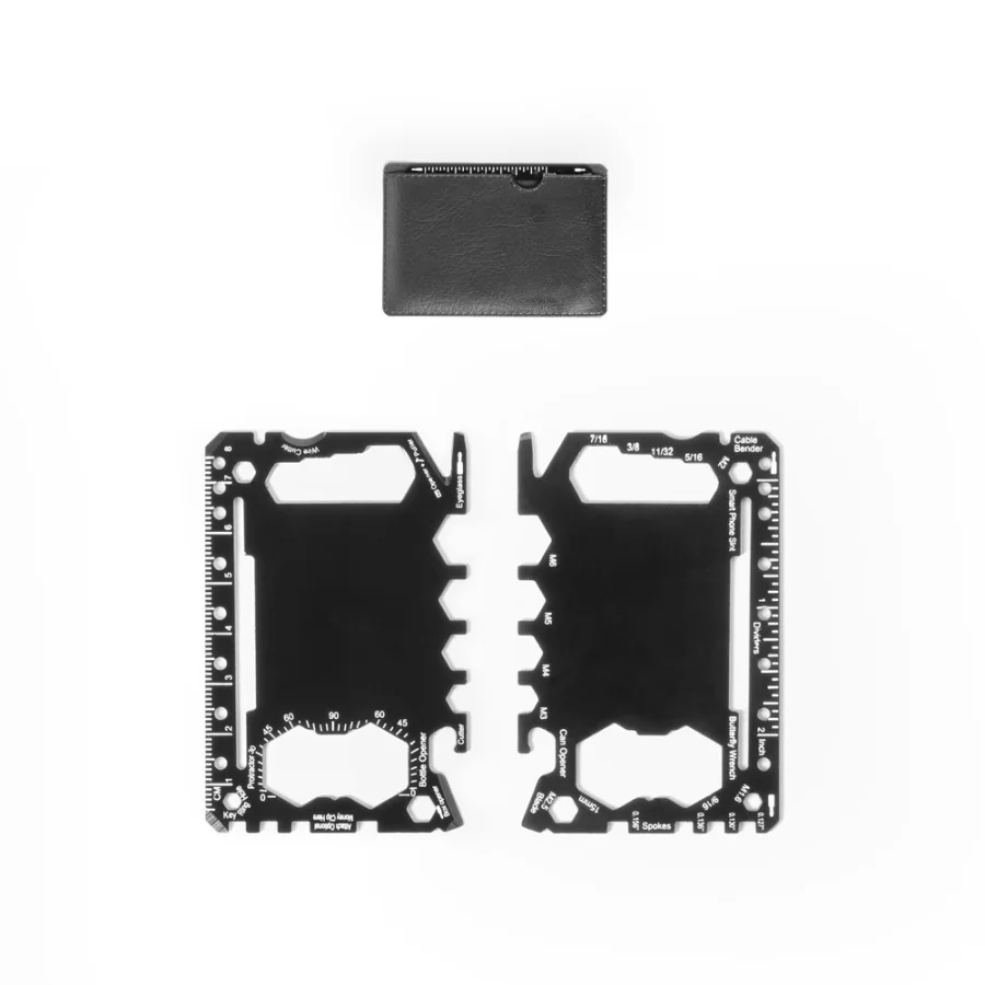 Peebles – Carte multifonction en acier inoxydable avec 20 fonctions