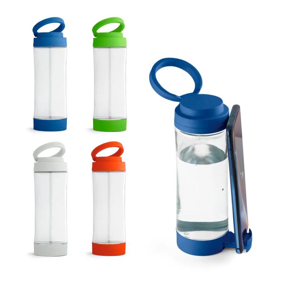 Quintana – Bouteille de sport 390mL en verre avec bouchon en PP