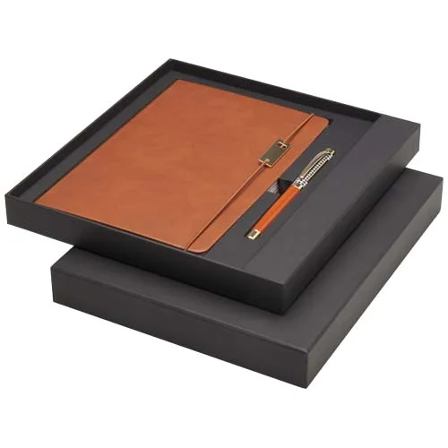 Ensemble Legato comprenant carnet A5, stylo bille et stylo roller (encre bleue)