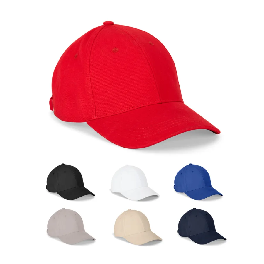 Nathan – Casquette 100 % coton (260 g/m²) à 6 panneaux