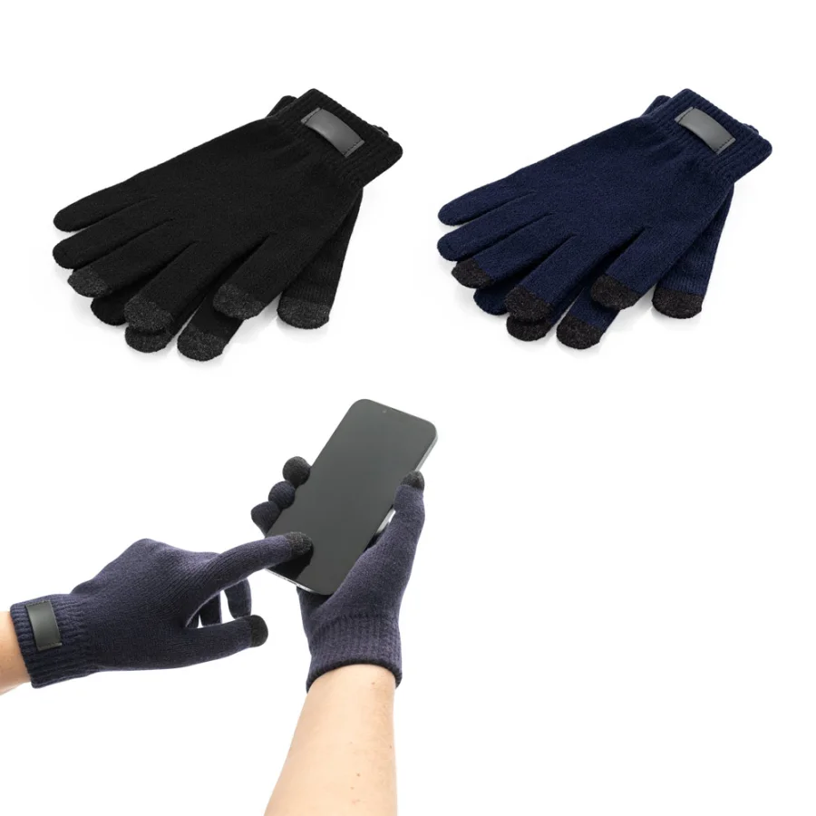 Burrow – Gants en polyester recyclé (100% rPET), avec embouts tactiles