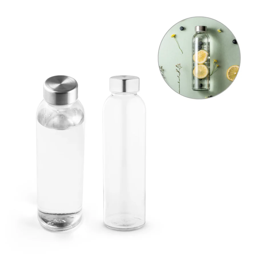 Soler – Bouteille en verre 500mL avec bouchon en acier inox à sublimation