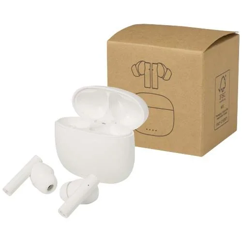 Oreillette Bluetooth® True Wireless Alterf en plastique recyclé avec embouts en silicone