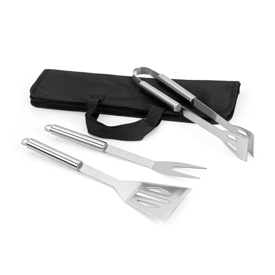Soares – Set de barbecue de 3 pièces en acier inoxydable