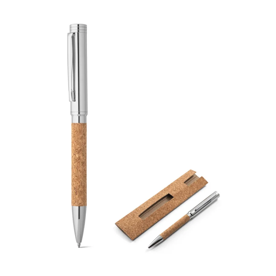 Corko – Stylo à bille en liège et métal avec mécanisme twist