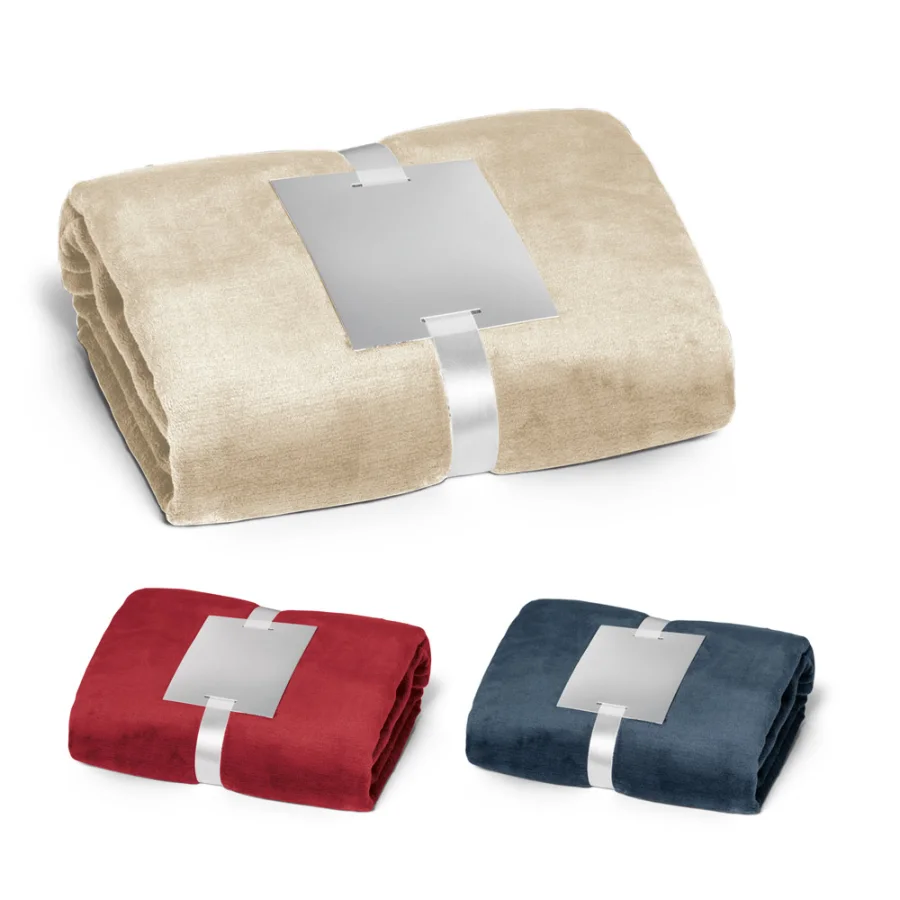 Dyleaf – Couverture polaire (240 g/m²) avec ruban pour carte de personnalisation