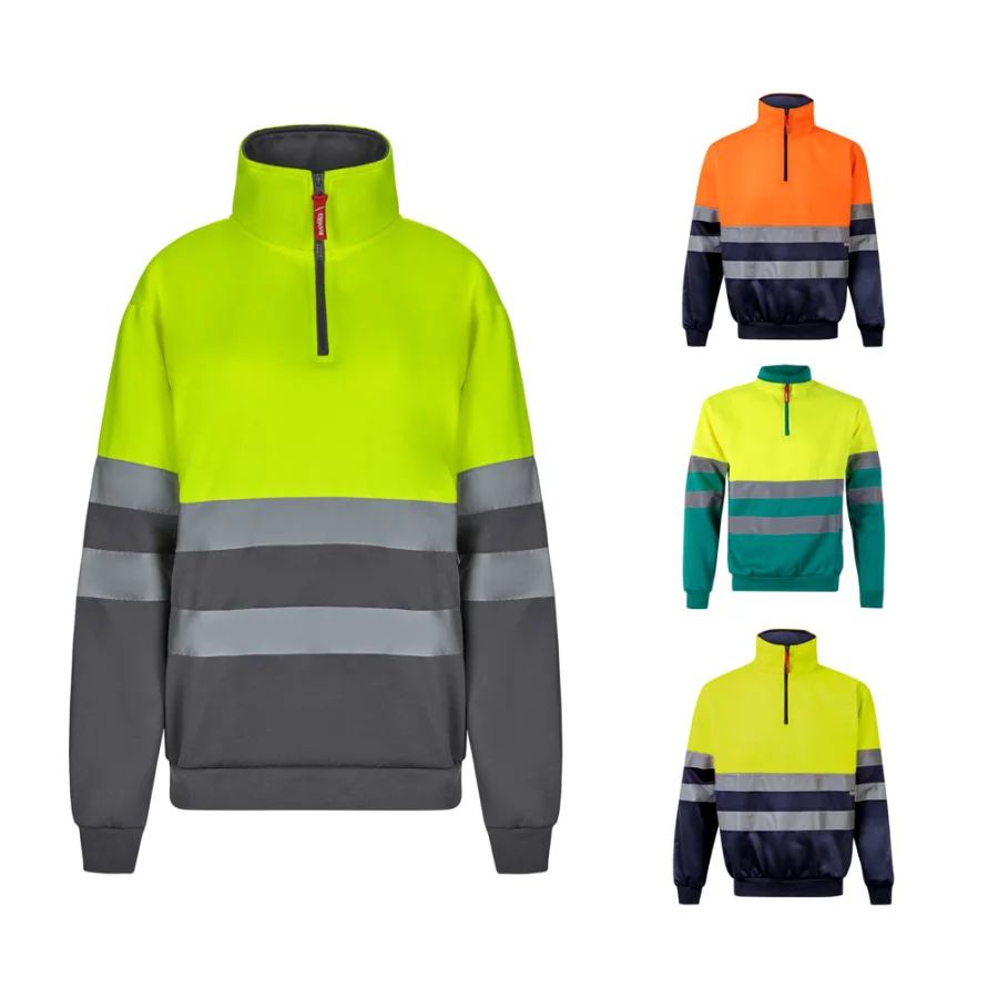 VL Thor Large – Sweatshirt bicolore (300g/m²) en polyester éponge (100%)