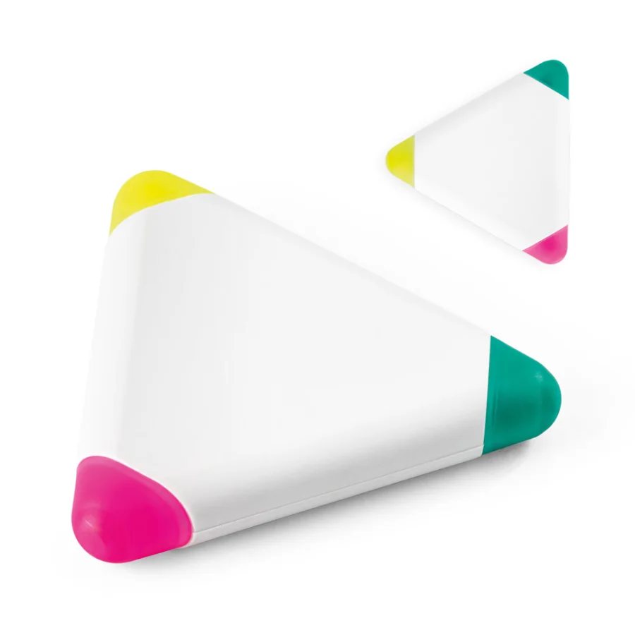Trian – Surligneur en PP en forme de triangle avec 3 couleurs