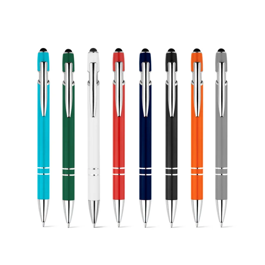 Neil – Stylo à bille avec corps en aluminium recyclé (100% rAL) et pointe tactile