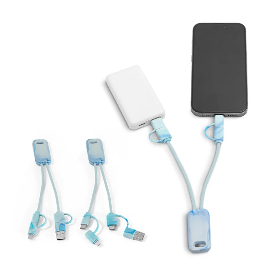 Berners – Câble USB 6-en-1 ultra-rapide en PET recyclé (100 % rPET)