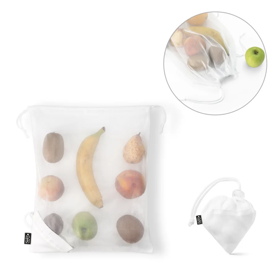Bolzano – Sac pliable en maille et polyester recyclé 190T (100% rPET)