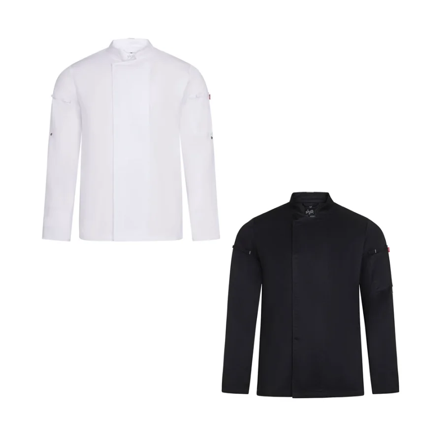VL Agni – Veste de cuisine unisexe (190 g/m²) en coton (35 %) et polyester recyclé (65 %)