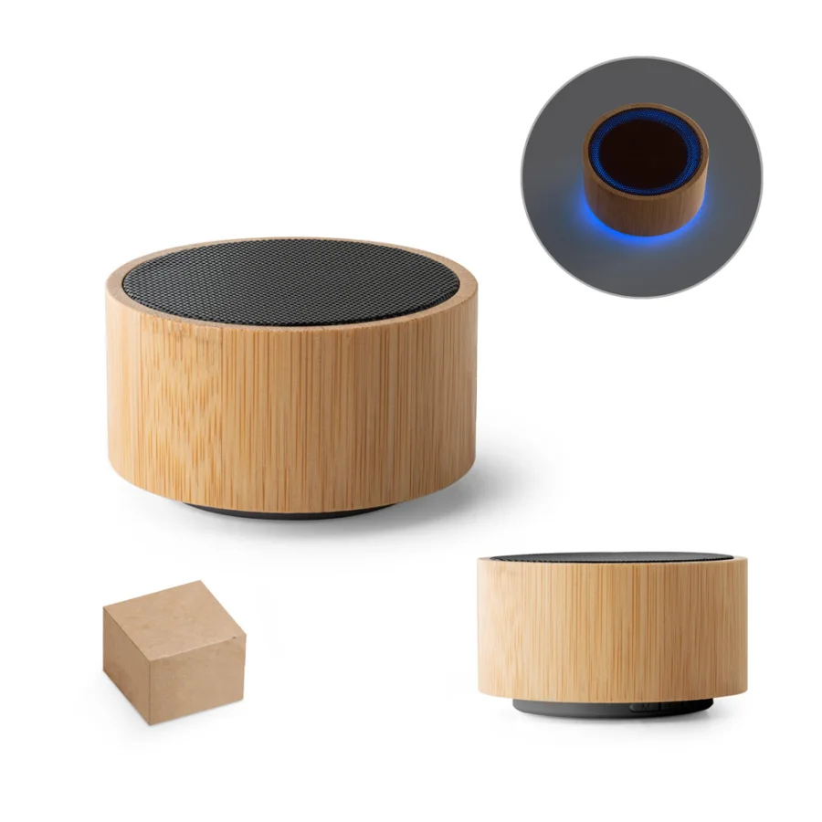 Arber – Enceinte portable 3W avec autonomie de 4h en bambou et ABS recyclé (100 % rABS)