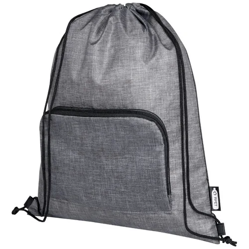 Sac pliable 7 L recyclé avec cordon de serrage Ash