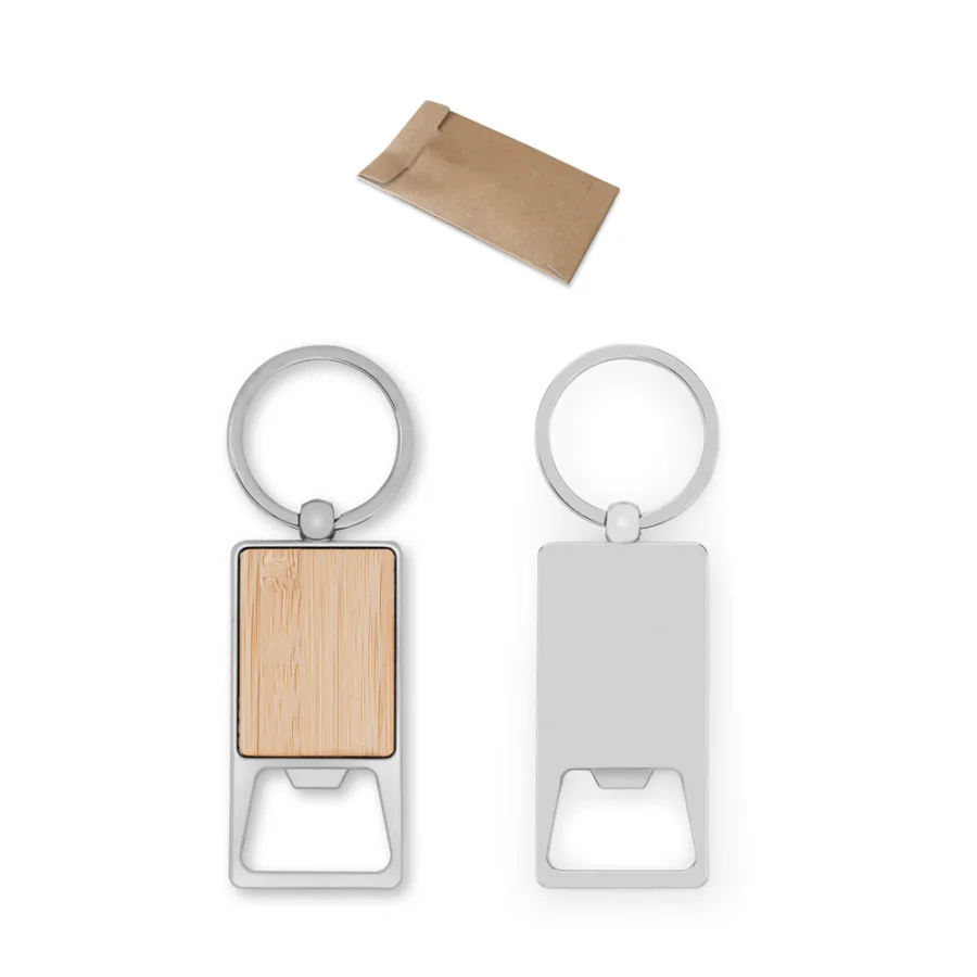 Sylvester – Porte-clés rectangulaire en fer avec décapsuleur