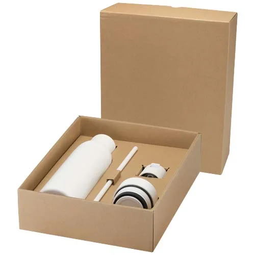 Bouteille d’eau Illuminate de 650 ml en acier inoxydable recyclé à double paroi RCS avec couvercle 3 pièces