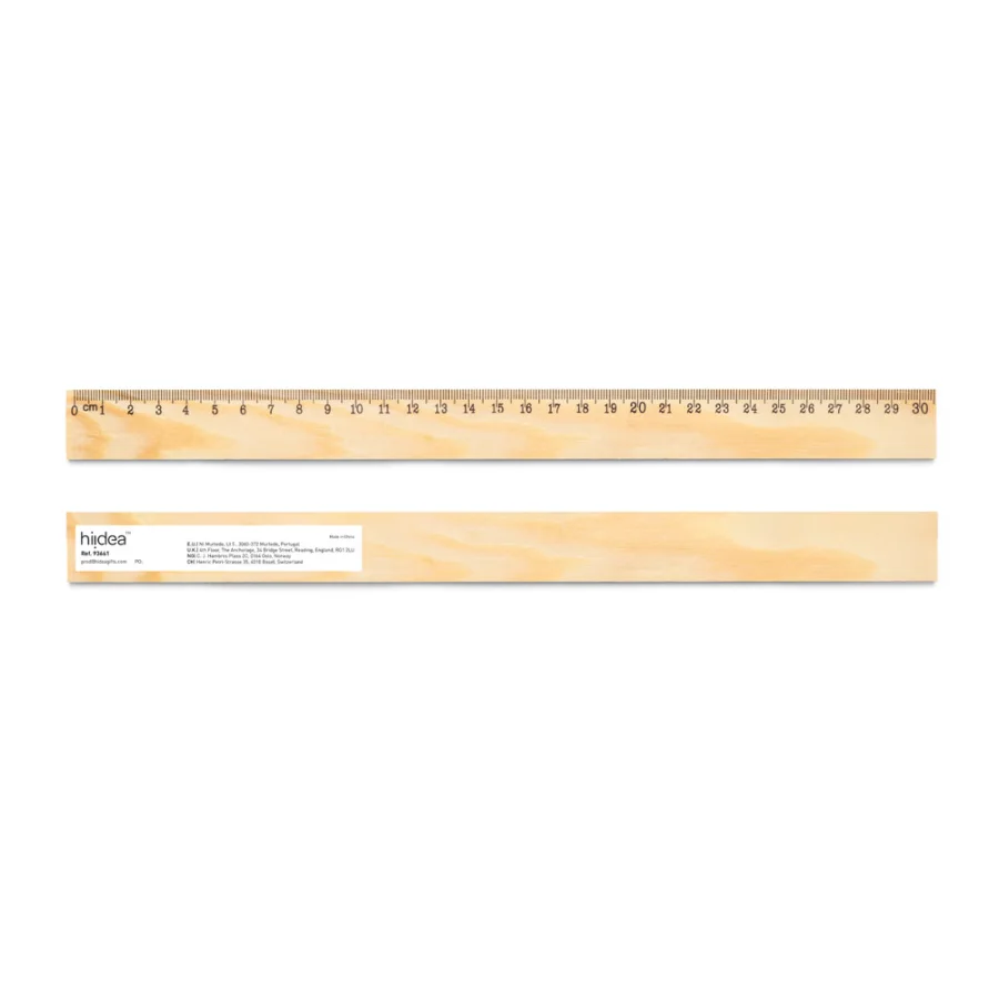 Wesley 30 – Règle en bois de pin avec échelle graduée de 30 cm