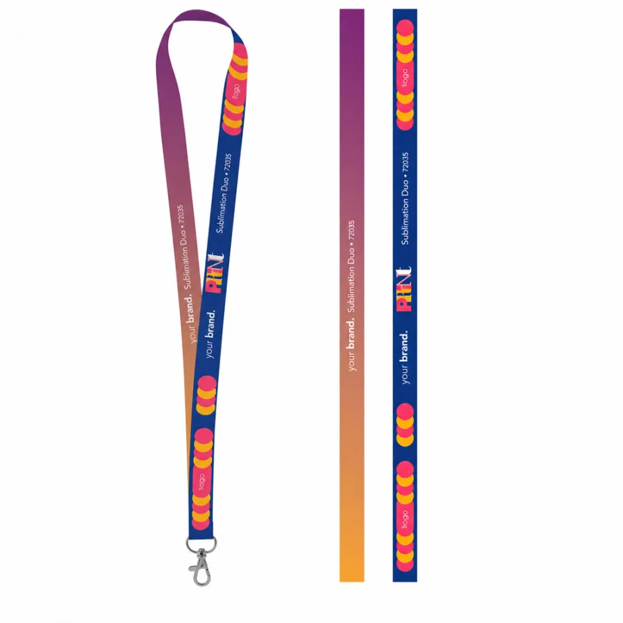 Échantillon imprimé de Lanyard SUBLIMATION Long II (20 mm) en polyester