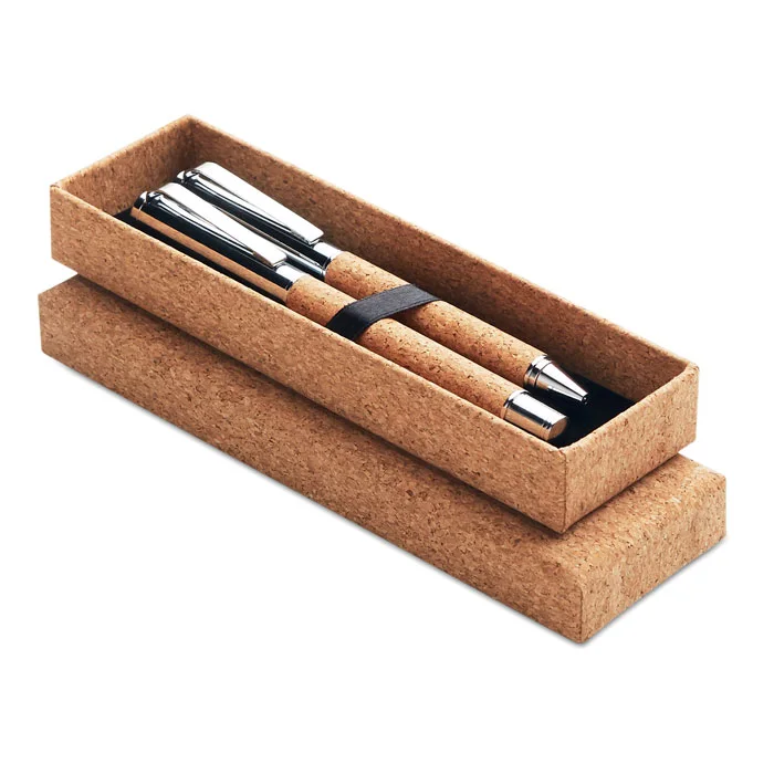 Quercus – Stylo bille métal boîte liège