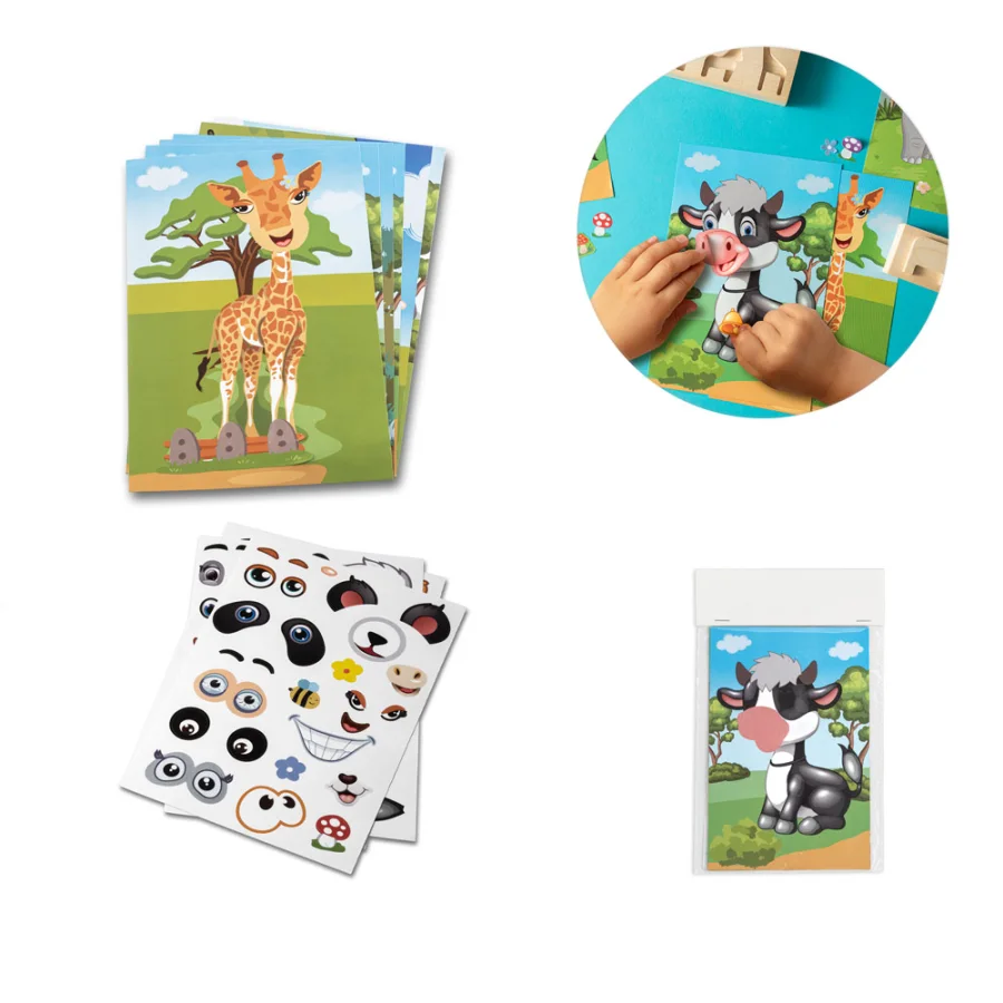 Madagascar – Jeu d'autocollants avec six feuilles
