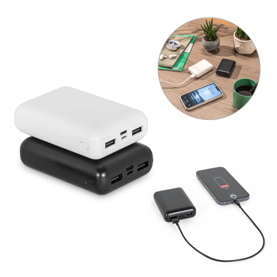 Leakey 10 – Batterie nomade 10'000 mAh en ABS recyclé (100 % rABS)