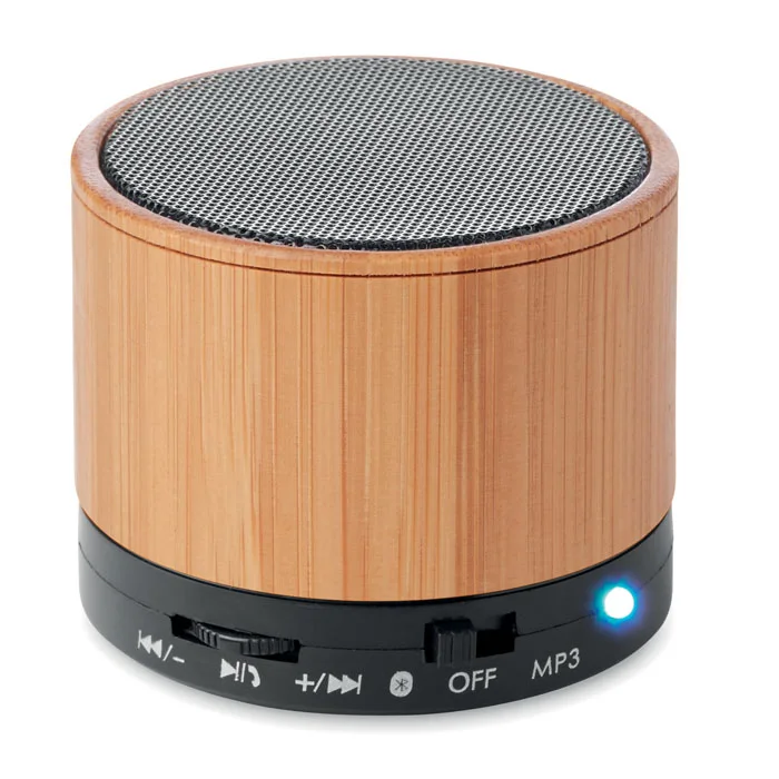Round Bamboo – Haut-parleur sans fil bambou