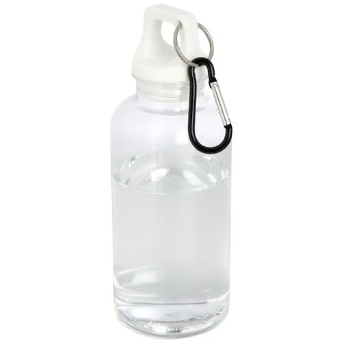 Bouteille d'eau Oregon de 400 ml en plastique recyclé avec mousqueton