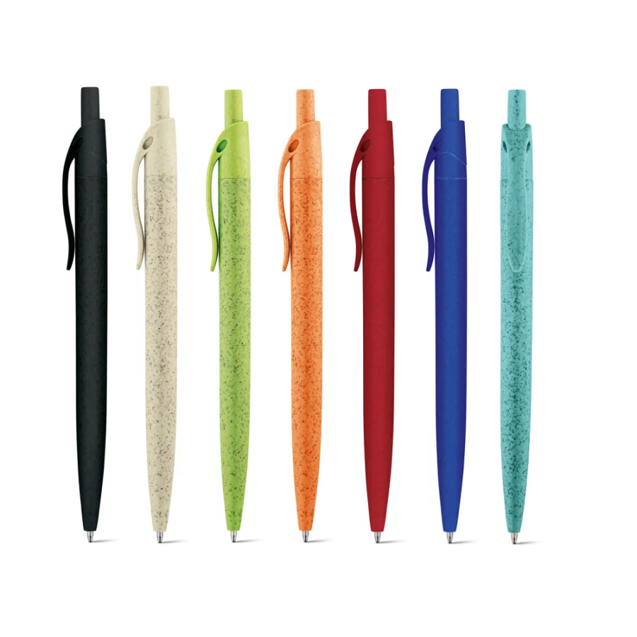 Camila – Stylo à bille en fibre de paille de blé et ABS avec clip