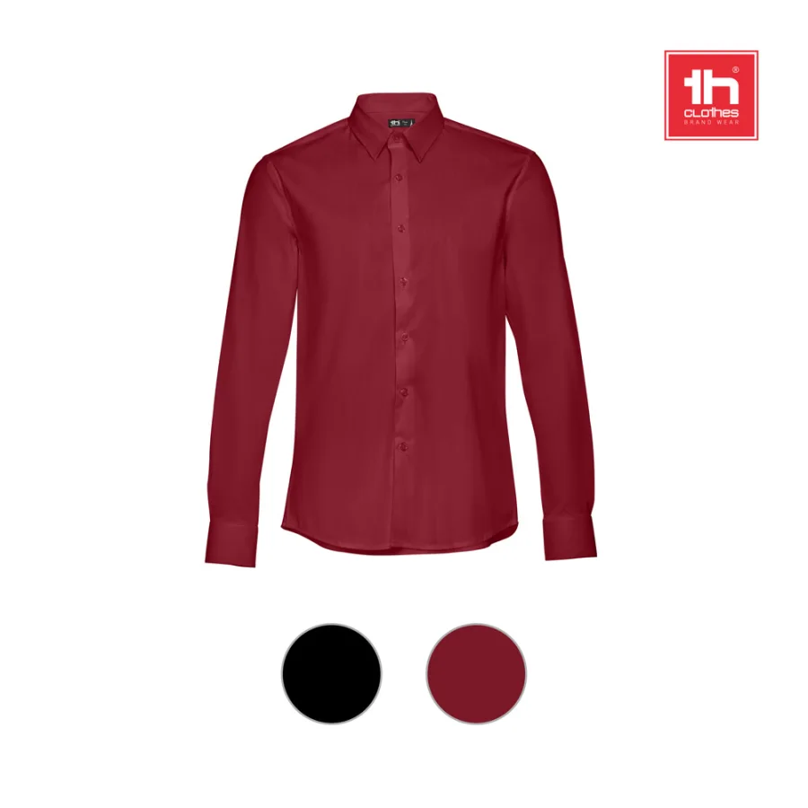 THC Paris – Chemise en popeline à manches longues pour hommes
