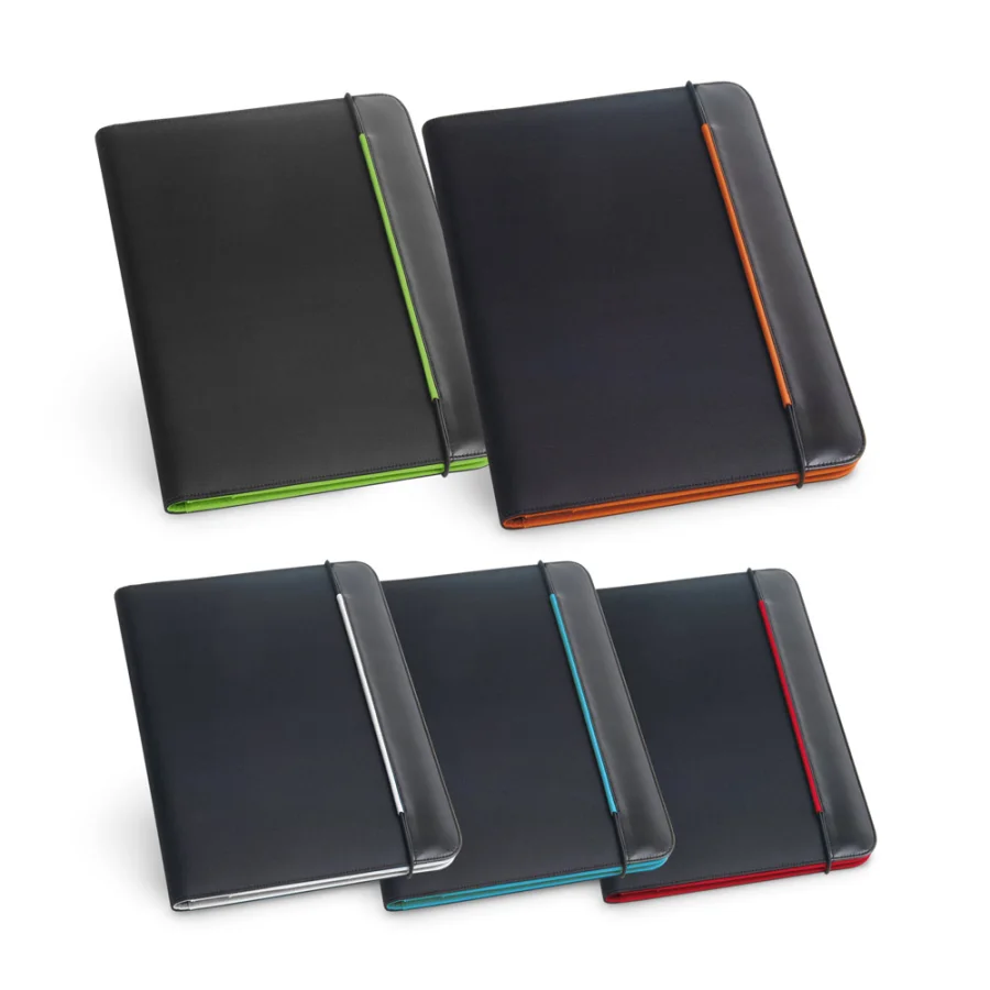 Fitzgerald – Porte-documents A4 en PU et microfibre avec bloc de pages lignées