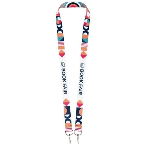 Tour de cou pour sublimation en rPET avec 2 porte-clés Leia