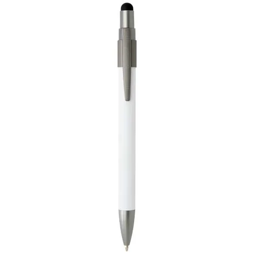 Stylo bille recyclé RCS avec stylet et toupie antistress (encre bleue) Rill