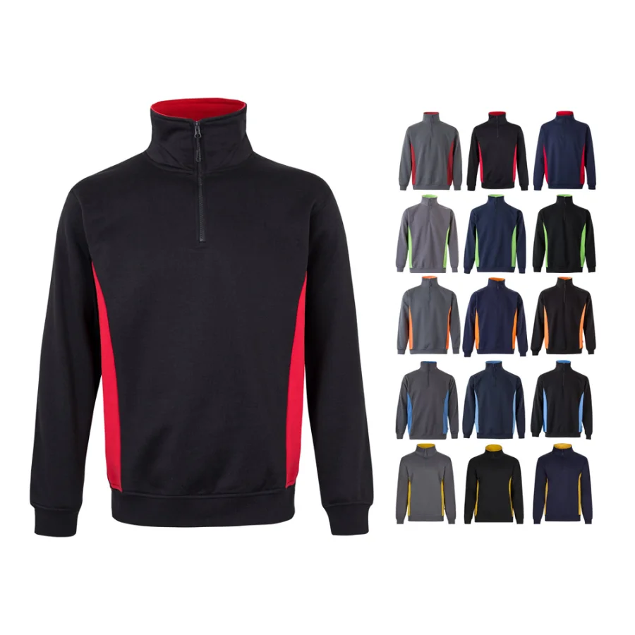 VL Svarog – Sweat bicolore en éponge (260g/m²), en polyester (65%) et coton (35%)