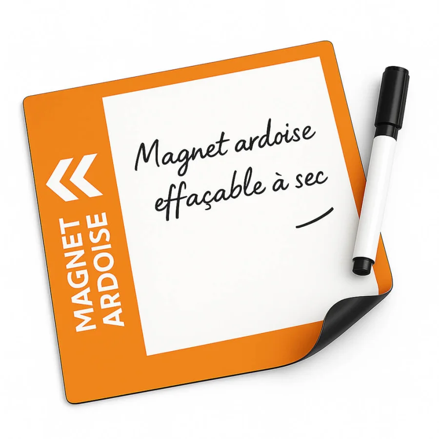 Magnet effaçable à sec (feutre vendu séparément) – 10 × 10 cm