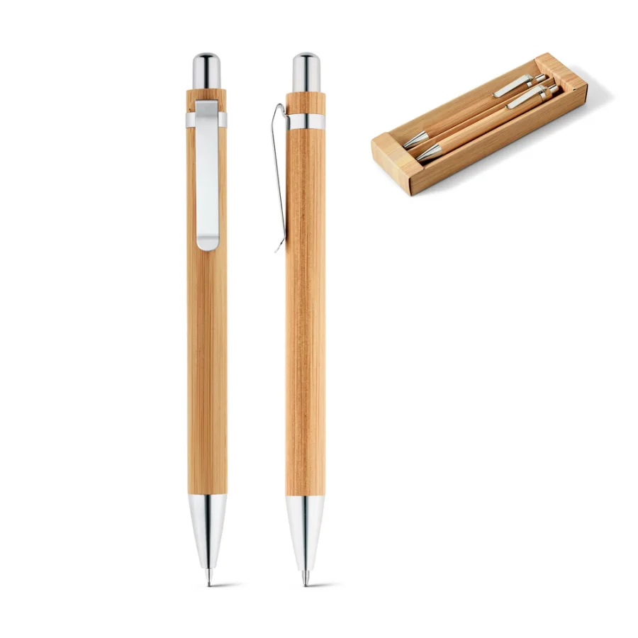 Greeny – Kit stylo bille et porte-mine en bambou