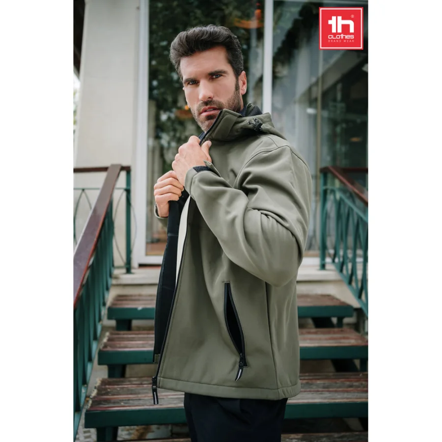 THC Zagreb – Veste softshell pour homme en polyester et élasthanne