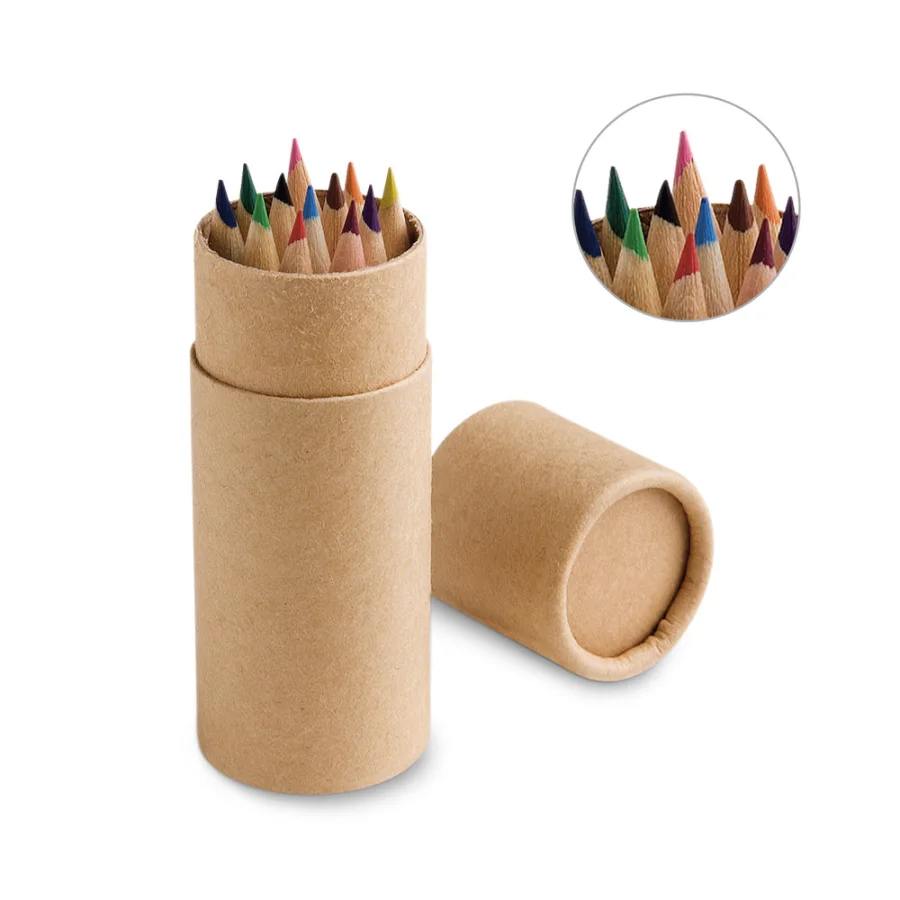 Cylinder – Boîte avec 12 crayons de couleur
