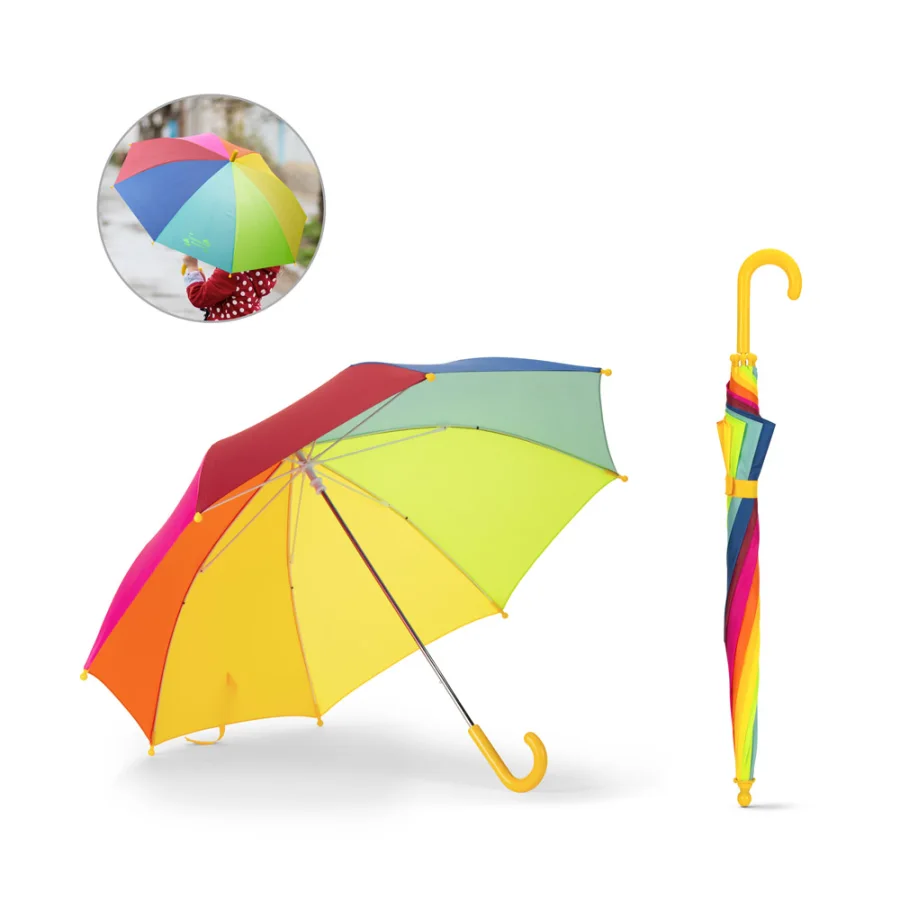 Olivia – Parapluie coloré pour enfants 19 pouces en polyester
