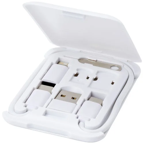Câble de recharge modulaire en plastique recyclé Savvy avec support de téléphone