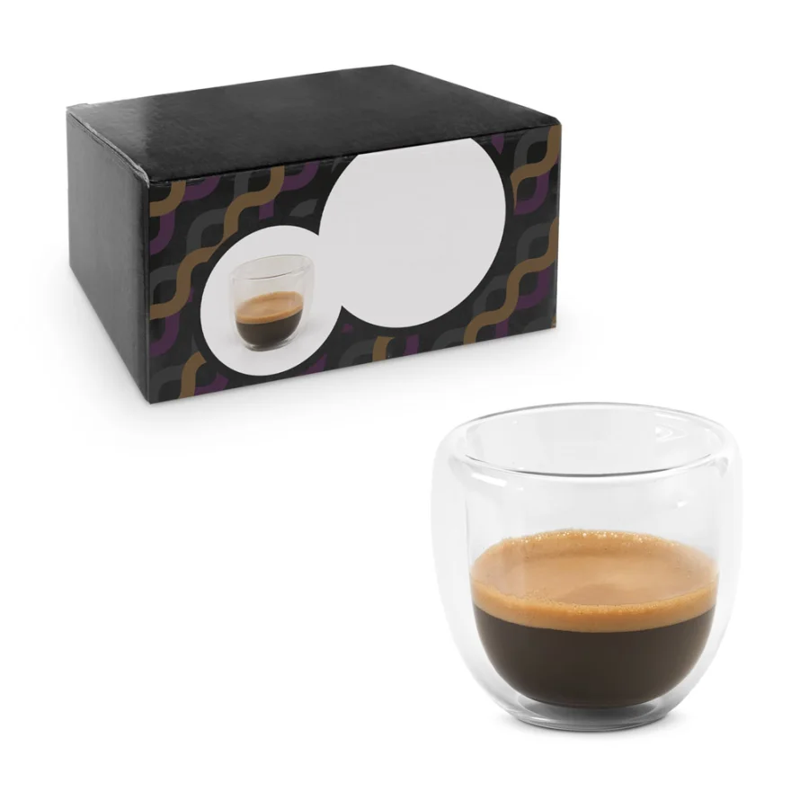 Expresso – Set à café en verre borosilicaté avec 2 verres