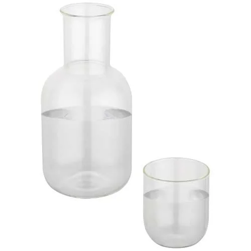 Ensemble carafe et tasse en verre Amelie en finition mate