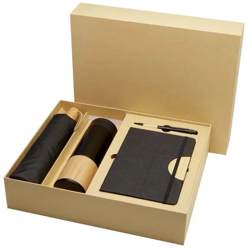 Coffret cadeau Carmen avec carnet à couverture rigide A5 et stylo bille (encre noire)