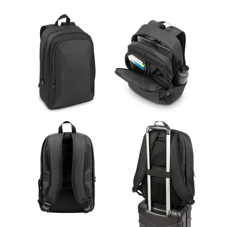 Drammen – Sac à dos pour ordinateur portable en polyester recyclé haute densité 600D