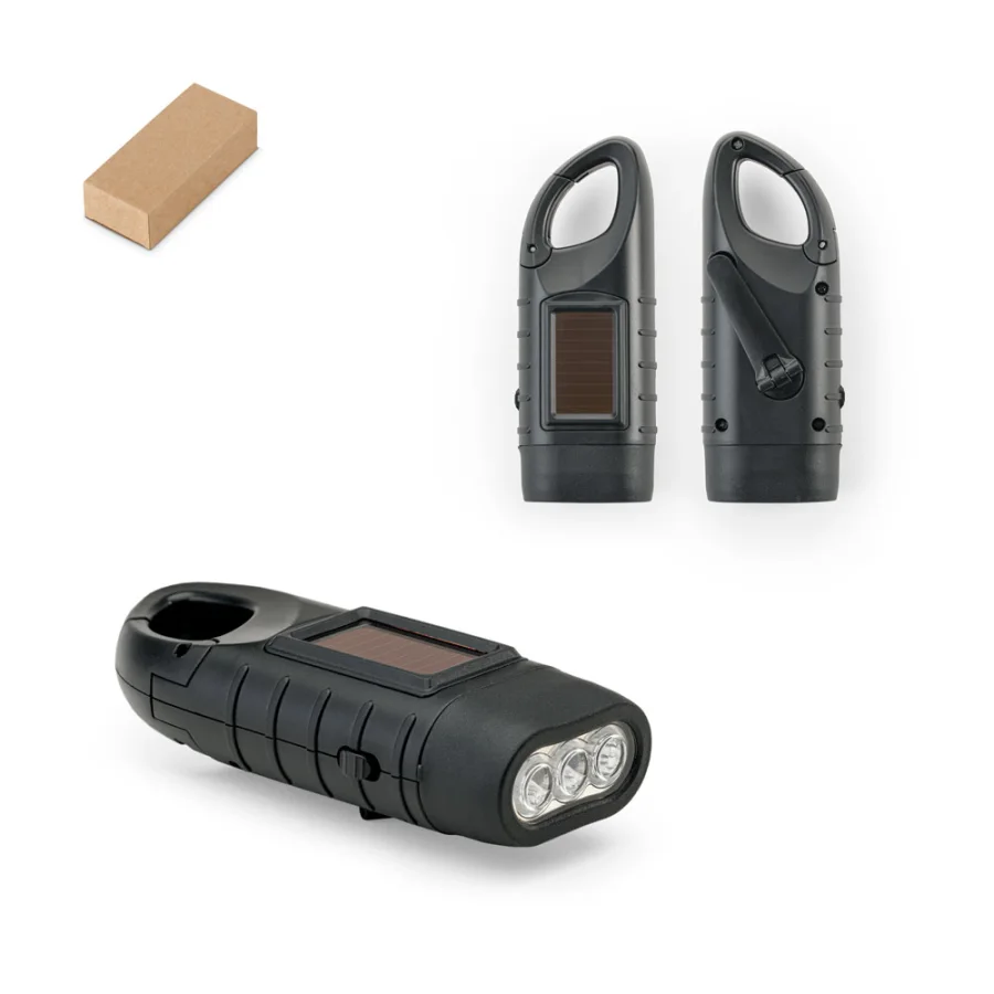 Solarky – Lampe torche compacte de 0'5 W en ABS, avec 3 LED blanches de 90 lumens