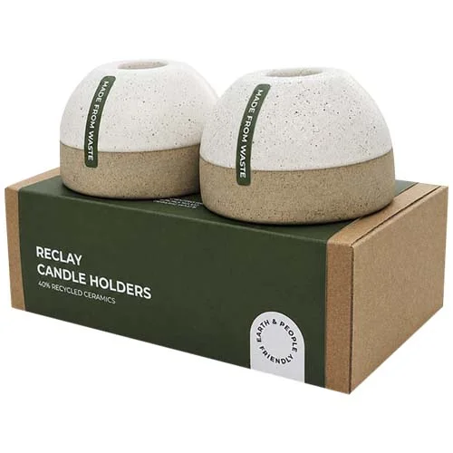 Lot de bougeoirs « ReClay » d'Originalhome