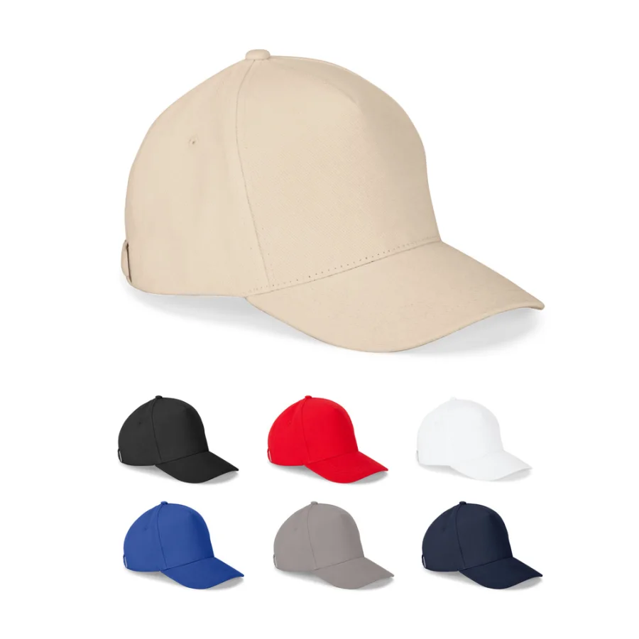 Ashton – Casquette 100 % coton (260 g/m²) à 5 panneaux