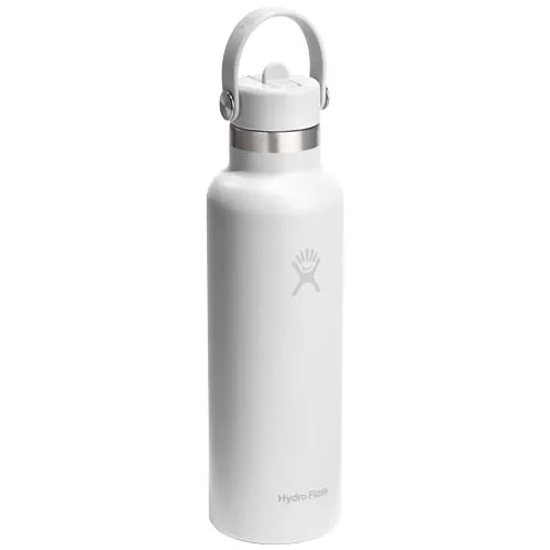 Gourde isotherme en acier inoxydable Hydro Flask à goulot standard, 621 ml, avec bouchon à paille