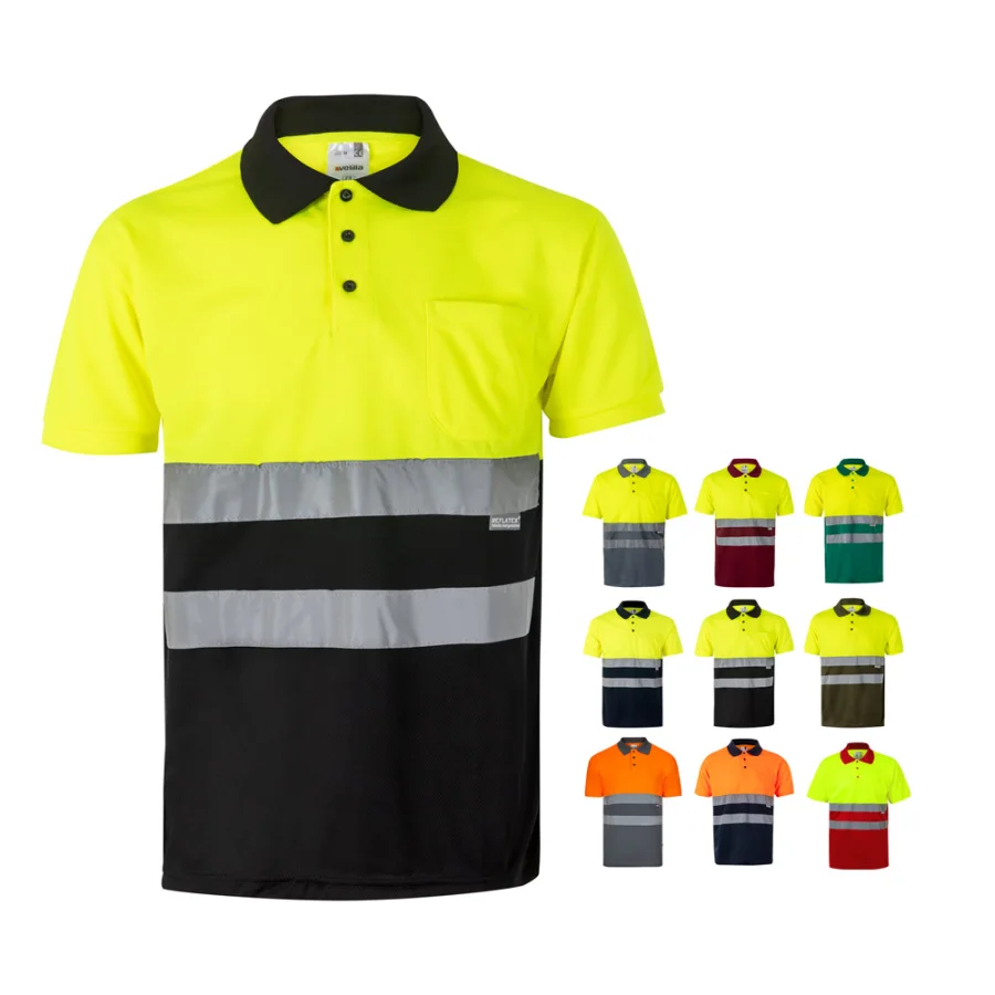VL Cupid – Polo piqué bicolore (160g/m²) à manches courtes, en polyester (100%)